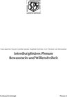 Buchcover Interdisziplinäres Plenum Bewusstsein und Willensfreiheit