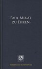Buchcover Paul Mikat zu Ehren