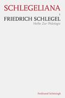 Buchcover Friedrich Schlegel - Hefte Zur Philologie