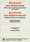 Buchcover Akronyme und Abbreviata, Abkürzungen aus Naturwissenschaft und Technik /Acronyms and Abbreviations in Natural Science an