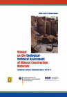 Buchcover Manual on the Geological-technical Assessment of Mineral Construction  Materials