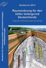 Buchcover Geoforum 2013: Raumordnung für den tiefen Untergrund Deutschlands