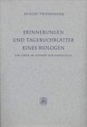 Buchcover Erinnerungen und Tagebuchblätter eines Biologen