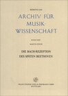 Buchcover Die Bach-Rezeption des späten Beethoven