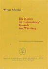 Buchcover Die Namen im "Trojanerkrieg" Konrads von Würzburg