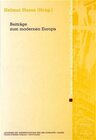 Buchcover Beiträge zum modernen Europa