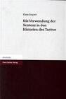 Buchcover Die Verwendung der Sentenz in den Historien des Tacitus