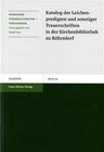 Buchcover Katalog der Leichenpredigten und sonstiger Trauerschriften in der Kirchenbibliothek zu Röhrsdorf
