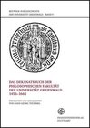 Buchcover Das Dekanatsbuch der Philosophischen Fakultät der Universität Greifswald 1456-1662