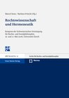 Buchcover Rechtswissenschaft und Hermeneutik