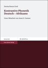 Buchcover Kontrastive Phonetik Deutsch – Afrikaans