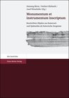 Buchcover Monumentum et instrumentum inscriptum