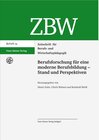 Buchcover Berufsforschung für eine moderne Berufsbildung - Stand und Perspektiven