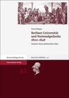 Buchcover Berliner Universität und Nationalgedanke 1800–1848