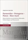 Buchcover Parmenides – Protagoras – Platon – Marc Aurel
