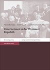 Buchcover Unternehmer in der Weimarer Republik