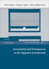 Buchcover Anonymität und Transparenz in der digitalen Gesellschaft