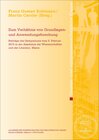 Buchcover Zum Verhältnis von Grundlagen- und Anwendungsforschung