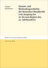 Buchcover System- und Methodengeschichte der deutschen Musikkritik vom Ausgang des 18. bis zum Beginn des 20. Jahrhunderts