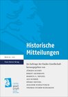 Buchcover Historische Mitteilungen 29 (2017)