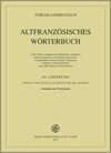 Buchcover Altfranzösisches Wörterbuch. Band 12. Lieferung 94