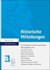 Buchcover Historische Mitteilungen 30 (2018)
