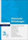 Buchcover Historische Mitteilungen 31 (2019)