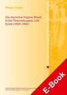 Buchcover Die deutsche Virginia Woolf