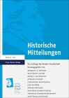 Buchcover Historische Mitteilungen 33 (2022)