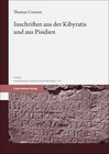 Buchcover Inschriften aus der Kibyratis und aus Pisidien