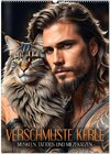 Buchcover Verschmuste Kerle - Muskeln, Tattoos und Miezekatzen (Wandkalender 2026 DIN A2 hoch), CALVENDO Monatskalender