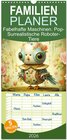 Buchcover Familienplaner 2026 - Fabelhafte Maschinen. Pop-Surrealistische Roboter-Tiere mit 5 Spalten (Wandkalender, 21 x 45 cm) C