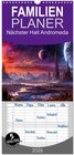 Buchcover Familienplaner 2026 - Nächster Halt Andromeda mit 5 Spalten (Wandkalender, 21 x 45 cm) CALVENDO
