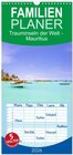 Buchcover Familienplaner 2026 - Trauminseln der Welt - Mauritius mit 5 Spalten (Wandkalender, 21 x 45 cm) CALVENDO