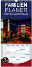 Buchcover Familienplaner 2026 - HDR Einsatzfahrzeuge mit 5 Spalten (Wandkalender, 21 x 45 cm) CALVENDO