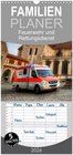 Buchcover Familienplaner 2026 - Feuerwehr und Rettungsdienst mit 5 Spalten (Wandkalender, 21 x 45 cm) CALVENDO