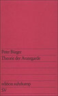 Buchcover Theorie der Avantgarde