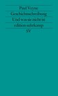Buchcover Geschichtsschreibung - Und was sie nicht ist