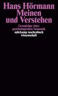 Buchcover Meinen und Verstehen