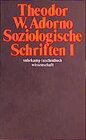 Buchcover Soziologische Schriften I