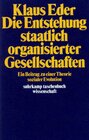 Buchcover Die Entstehung staatlich organisierter Gesellschaften