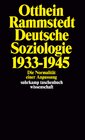 Buchcover Deutsche Soziologie 1933–1945