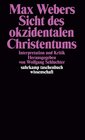 Buchcover Max Webers Sicht des okzidentalen Christentums
