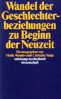 Buchcover Wandel der Geschlechterbeziehungen zu Beginn der Neuzeit