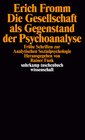 Buchcover Die Gesellschaft als Gegenstand der Psychoanalyse