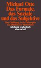 Buchcover Das Formale, das Soziale und das Subjektive
