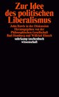Buchcover Zur Idee des politischen Liberalismus