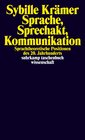 Buchcover Sprache, Sprechakt, Kommunikation