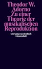 Buchcover Zu einer Theorie der musikalischen Reproduktion