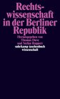 Buchcover Rechtswissenschaft in der Berliner Republik